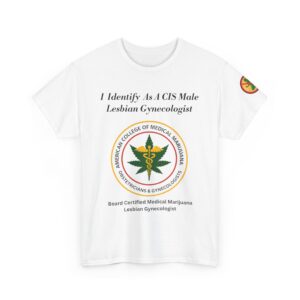 2 Sided Unisex Heavy Cotton Tee with arm emblem - ACOMMOG logo Printed Front and Definition of 'Squirtapenia' on Back