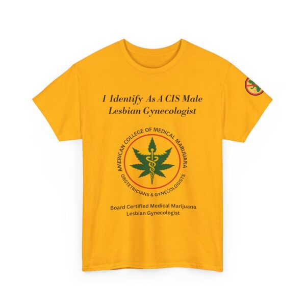 2 Sided Unisex Heavy Cotton Tee with arm emblem - ACOMMOG logo Printed Front and Definition of 'Squirtapenia' on Back - Image 10
