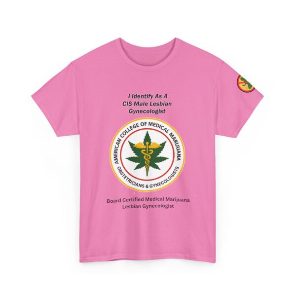 2 Sided Unisex Heavy Cotton Tee with arm emblem - ACOMMOG logo Printed Front and Definition of 'Squirtapenia' on Back - Image 14