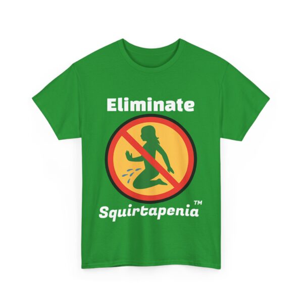 Double Sided Front and Back Unisex Heavy Cotton Tee - Eliminate 'Squirtapenia' Humor Shirt - Image 11