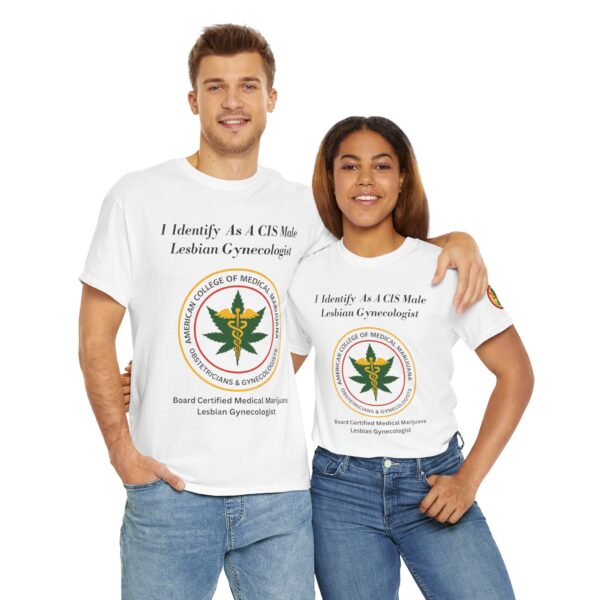 2 Sided Unisex Heavy Cotton Tee with arm emblem - ACOMMOG logo Printed Front and Definition of 'Squirtapenia' on Back - Image 5