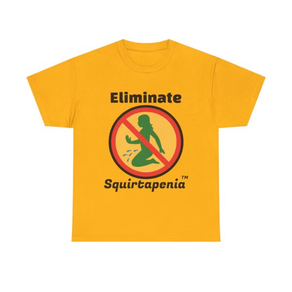 Single Side Front Only Eliminate 'Squirtapenia' Unisex Heavy Cotton Tee ' Humor Shirt - Printed Single Sided Front Only - Image 5