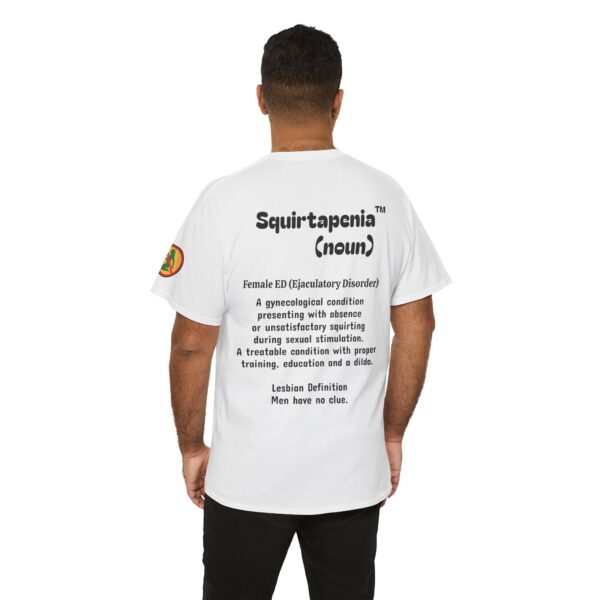Double Sided Front and Back Unisex Heavy Cotton Tee - ACMMOG logo Printed Front and 'Squirtapenia' Printed on Back - Image 5