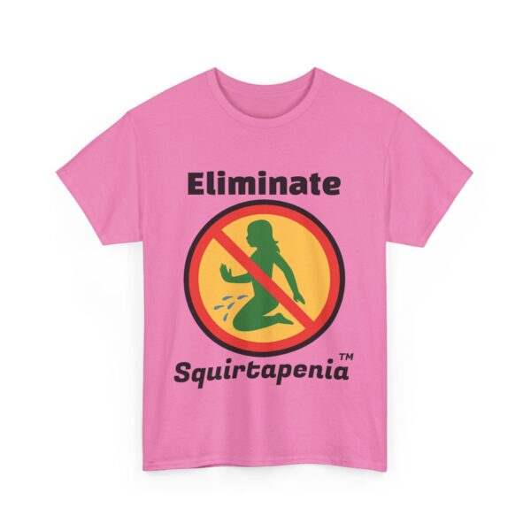 Double Sided Front and Back Unisex Heavy Cotton Tee - Eliminate 'Squirtapenia' Humor Shirt - Image 13